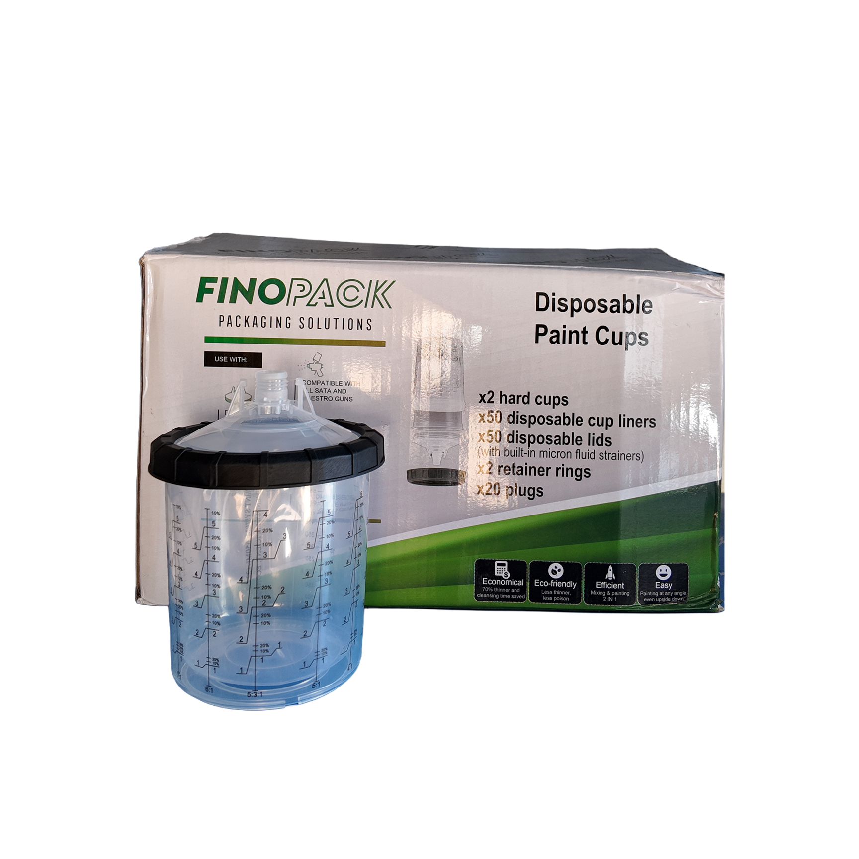 FINOPACK Disposable Paint Cups